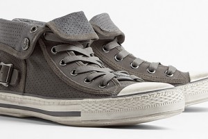 Belstaff Grey Suede Jair High Top Plimsolls