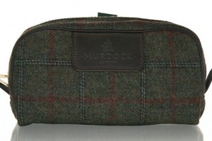 Murdock Green Check Wash Bag