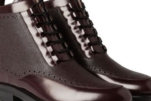Mr. Hare Freud Textured-Panel Leather Boots