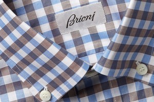 Brioni Gingham Check Cotton Shirt