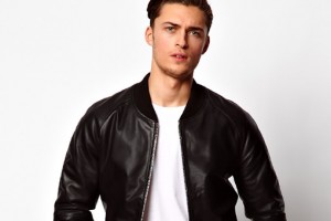 ASOS Leather Bomber Jacket